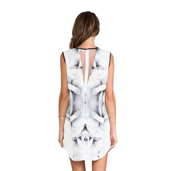 Finders Keepers Black White Tangled Secrets Rose Print Monochrome Slip Dress Med - Picture 5 of 13